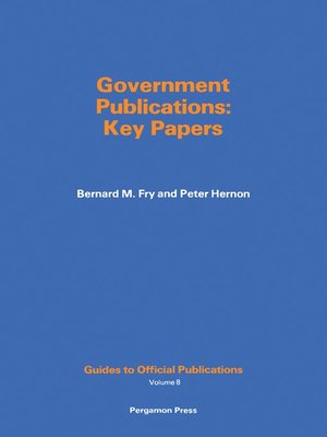 cover image of Government Publications